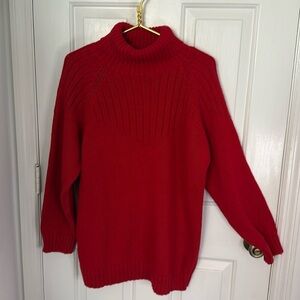 Vintage Yarn Works, heavy turtleneck sweater with ribbed hem & sleeves